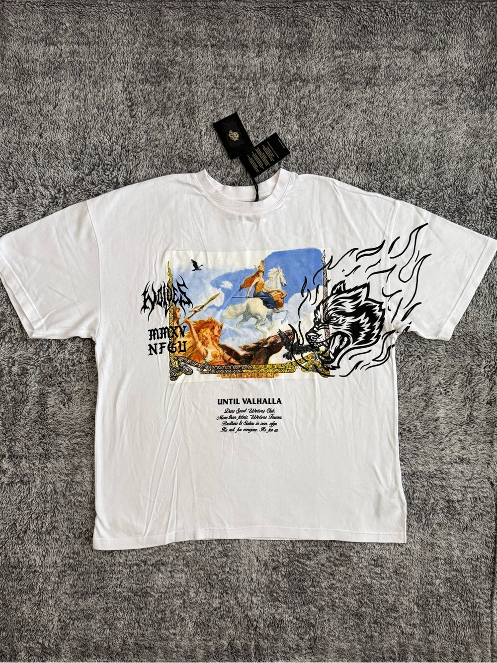 Men’s Darc Sport T-Shirt, Until Valhalla, Size Large, White, NWT